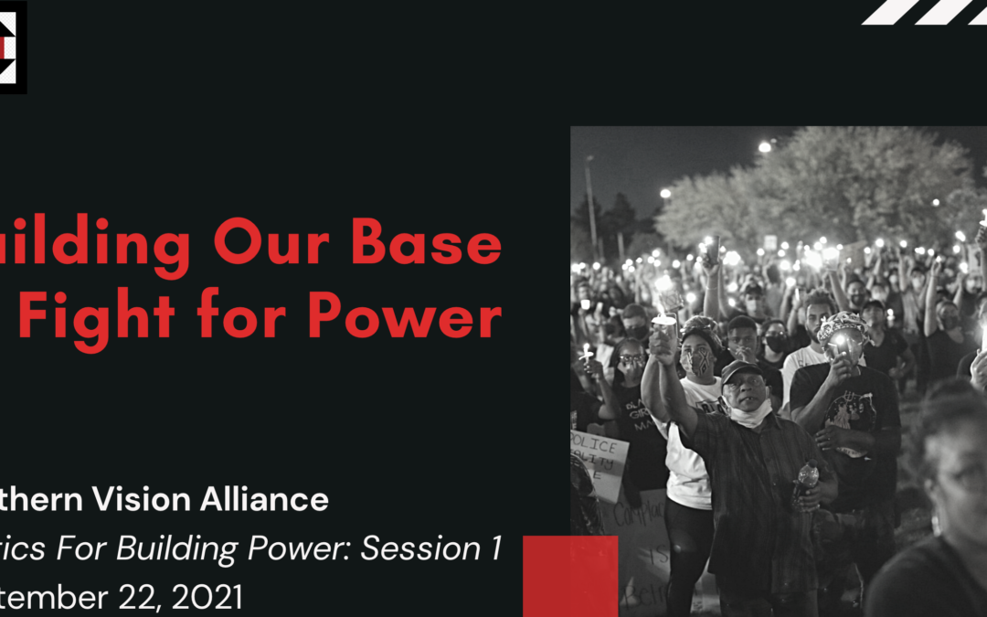 Tactics for Building Power: workshop series for SVA projects, grantees, and friends